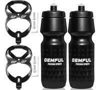 Porte-gobelet pour vélo avec gourde sans BPA de 750ml pour VTT et vélo de course, set de 4 pièces