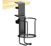 Porte-gobelet rotatif à clipser pour bureau | Porte-gobelet à pince de bureau pour maison, salle d'étude, chambre à coucher, bureau, poste de travail