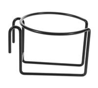 Porte-gobelet Suspendu pour Chariot et Poussette en Fer Noir | Fixation Murale, pour Tasse à Café et Bouteille, Design Antidérapant, Format