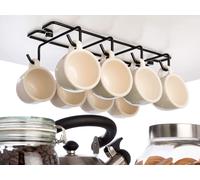 Porte-gobelets, 8 crochets, support pour meubles et armoires de cuisine, fixation par vis
