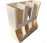 Porte-gobelets en papier monté avec paille de rangement pour cuisine et café, bar, gain de place pour PS plastique, 30,5 x 14 x 30,5 cm, noir et blanc (couleur crème)