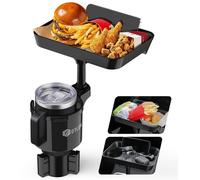 Porte-gobelets pour voiture avec table de 24 cm, compatible avec des bouteilles de 7 à 10,7 cm, fabriqué en plastique ABS, extensible de 6,3 à 9,7 cm