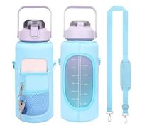 Porte Gourde BandoulièRe 1PC - Housse de protection for bouteille d'eau avec sangles réglables, support poche à eau en néoprène, bandoulière, porte-bouteille isolant Sac gourde portatif(COLOR3)