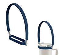Porte Gourde Poignée de bouteille d'eau portable, tasse souple, 3 pièces | Sangle de transport for voyage en plein air, accessoires for gobelets de sport(Deep blue)