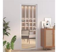 vidaXL Porte intérieure 76 x 201,5 cm Blanc, verre ESG transparent, aluminium