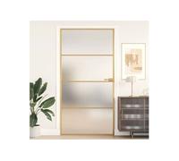 vidaXL Porte intérieure Golden 102,5x201,5 cm verre trempé et aluminium doré