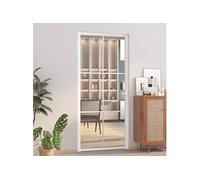 vidaXL Porte intérieure 93x201,5 cm Blanc Verre ESG et aluminium