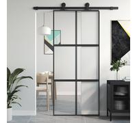 Porte intérieure Verre trempé et aluminium porte d'intérieur porte vitrée vidaXL
