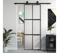 Porte intérieure Verre trempé et aluminium porte d'intérieur porte vitrée vidaXL