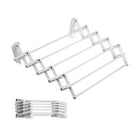 Porte-Linge et Porte-Serviettes, Pliable Blanc 60 cm