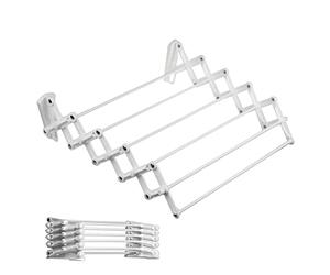Porte-Linge et Porte-Serviettes, Pliable Blanc 70 cm