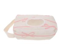 Porte-lingettes Portable à Rayures Nœud, Coton, Suspendu | Voiture et Tableau de Bord, Accès Manuel, Format Paquet de Rangement Pratique