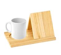 Porte-livres triangulaire - Serre-livres en bois, support de lecture | Bibliothèque triangulaire multifonctionnelle avec fente pour dessous de verre, table en bois naturel centre de table pour chambre