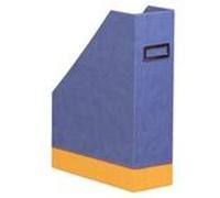 Rhodiarama porte-revues simili cuir italien 10x25x31 cm - Saphir