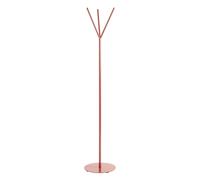HAKU Portemanteau Sasha – 3 crochets sur pied métal H 173 x Ø 35 cm – Rouge corail
