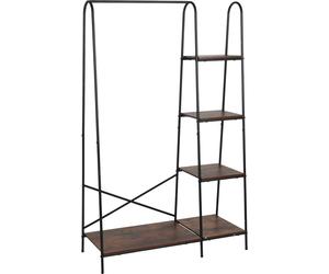 Porte-manteau à 5 étagères - Structure en métal, effet bois