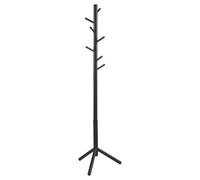 Porte manteau à 7 accroches en bois d'Hévéa - Noir
