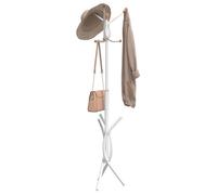 vidaXL Porte-manteau sur pied Cintre avec patère Moderne 176 cm Blanc Fer enduit de poudre