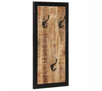 vidaXL Porte-manteau 40x2x80 cm en bois de manguier massif brut mural