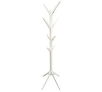 Porte-manteau design bois Abby - L. 45 x H. 177 cm - Blanc