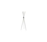Porte-manteau en acier argent, teepee, valet de chambre, compact - White Label, Darwin - 51x44x174 cm
