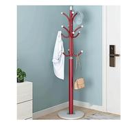 Porte-manteau en métal avec base ronde en marbre - Arbre d'entrée stable pour chapeaux, sacs à dos, parapluies et sacs à main - Design élégant et simple pour l'entrée