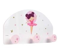 Fun House Porte-manteau pour enfant Danseuse Ballerine 713482 H.37 x L.21,5 x P.68 cm Rose G