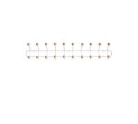 Porte-manteau Horizontal Maze Bill en L, Blanc/ Bouleau