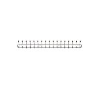 Porte-manteau Horizontal XL Maze Bill Noir/ Brun