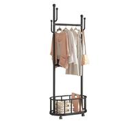 Porte-manteau industriel en métal avec étagères de rangement autoportantes, portant à vêtements robuste, capacité de 100 kg, cintre d'entrée, couloir, disponible en 60 cm/80 cm/100 cm