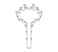 Porte-manteau Maze Tree Noir