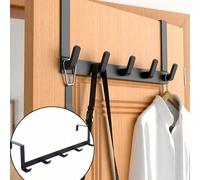 Porte-manteau mural au-dessus de la porte avec crochets multiples et espace de rangement pour serviettes - Design moderne gain de place, facile à installer pour manteaux lourds, vestes, robes, literie