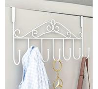 Porte-manteau mural au-dessus de la porte avec plusieurs crochets et espace de rangement pour serviettes - Design moderne gain de place, facile à installer, peut suspendre des manteaux lourds, des ves