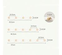 Porte-manteau mural, crochets de manteau sans perçage nécessaire, organisateur suspendu pour l'entrée, crochets au-dessus de la porte pour la chambre Crochet 6 blanc lait,Crochet 5 blanc crème,Blanc l