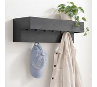 Porte-manteau mural DanDiBo avec étagère 60 cm métal 96741 porte-manteau