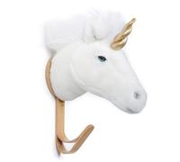 Porte manteau mural en acrylique 24 x 9 cm licorne blanche collection SOFT ANIMAL