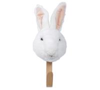 Porte manteau mural en acrylique 29x10 cm lapin blanc collection SOFT ANIMAL