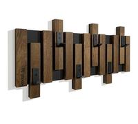 Porte-manteau mural en bois de chêne, panneaux de couleur noir, moderne, 2 tailles (60 cm marron)