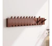 Porte-manteau mural en bois - Porte-manteaux robuste rabattable pour manteaux, clés, chapeaux, peignoirs, serviettes - Design piano élégant, parfait pour la maison et le bureau