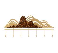Porte-manteau mural en métal multicolore, 71 x 5 x 30,5 cm