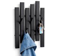 Porte-manteau mural en métal noir 96739 porte-manteau mural avec 5 crochets b...