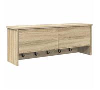 Porte-manteau mural moderne - vidaXL - Chêne Sonoma - 80x20x30 cm - Bois d'ingénierie - Crochets solides