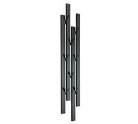 Porte-manteau mural noir métal 96612 porte-manteau mural avec 8 crochets étro...