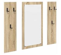 Porte-manteau mural - vidaXL - Chêne Sonoma - Bois d'ingénierie - 96x1,5x90 cm - Rangement d'entrée - Étagères intégrées