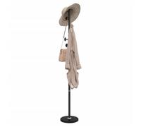 vidaXL Porte-manteau, Porte-vêtements sur Pied, Cintre avec Patère, Portant à Vêtements Couloir Salon Chambre, Moderne, Noir 176 cm Fer Enduit de Poudre