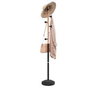 vidaXL Porte-manteau, Porte-vêtements sur Pied, Cintre avec Patère, Portant à Vêtements Couloir Salon Chambre, Moderne, Noir 177 cm Fer Enduit de Poudre