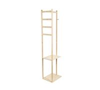 Porte Manteau Pieds Bambou: Portant à Vêtements Solide avec Embase Stable Vestiaire Porte Manteau d'Entrée Charge max 15kg Idéal Pour Maison Chambre Salon -155*38*30,5 cm - Couleur d'origine