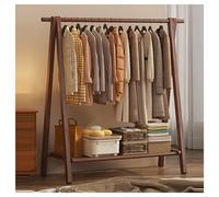 Porte-manteau pliable en bois avec étagère de rangement pour vêtements - Charge maximale : 100 kg - Élégant organiseur de vêtements disponible en 60/80/100/120 cm