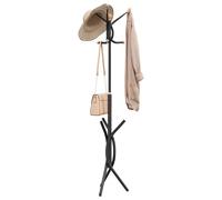 vidaXL Porte-manteau noir 176 cm fer enduit de poudre