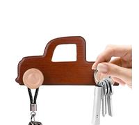 Porte-manteau pour - Bois Métal Grand 9x4x1 pouces | Cintre robuste en forme de voiture en bois avec broches décoratives pour véhicules, rangement sac à dos, suspension serviette |
